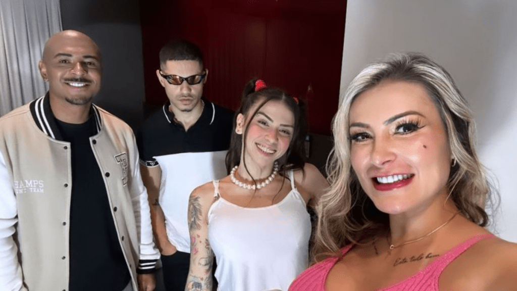 MC Pipokinha e Andressa Urach se beijando e fodendo com um negão – 12&nbsp;minutos